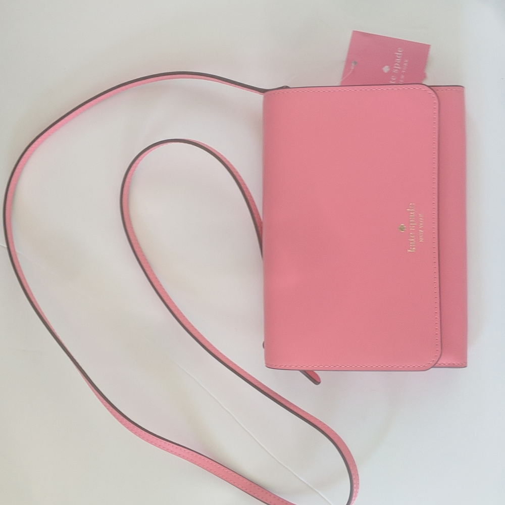 NWT Kate Spade Small Flap Wallet on A String Bag - Picture 1 of 5
